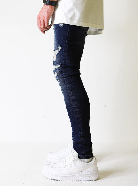 Premium 4X Stretch Ripped Vintage Jeans