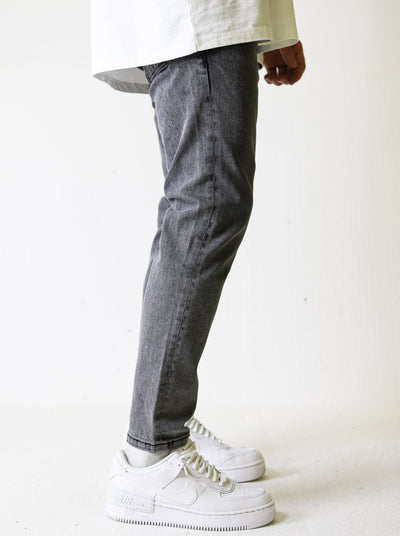 Premium Basic Grey Fade Slim-fit Jeans