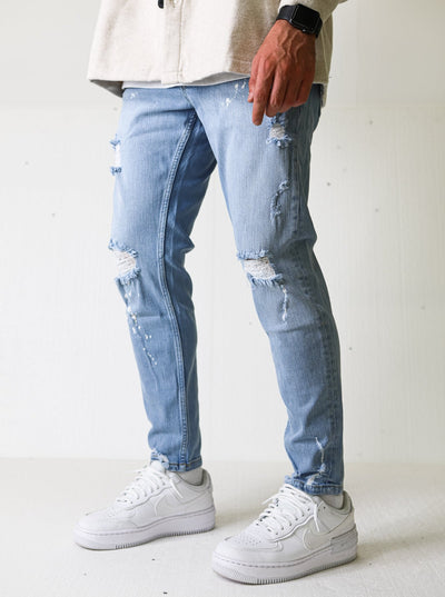 Premium Ripped Light Blue Jeans