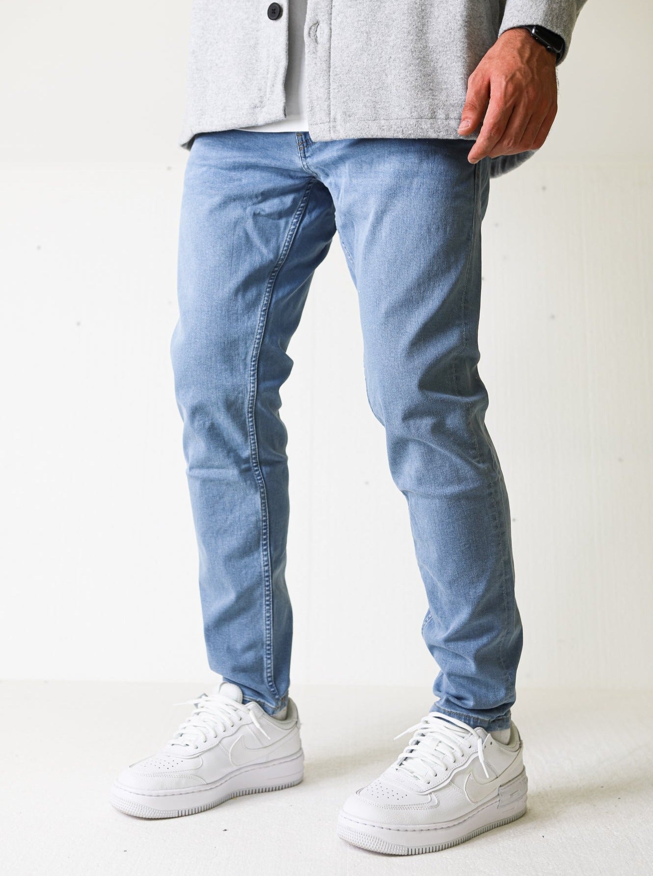 Premium Basic Ice Blue Slim-fit Jeans