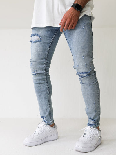 Premium 4x Stretch Vintage Blue Jeans