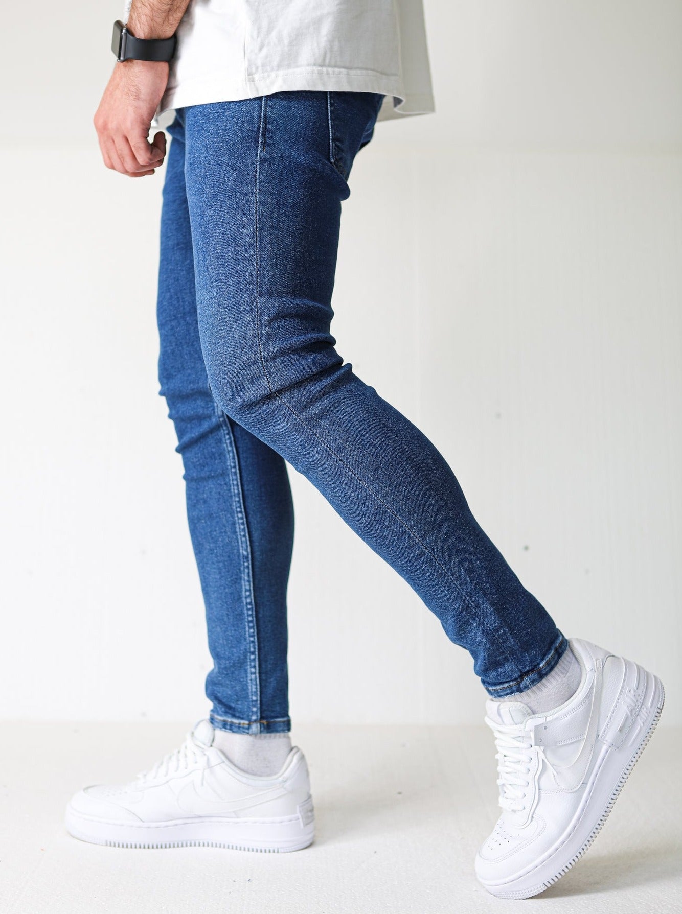 Premium High Stretch Basic Blue Jeans