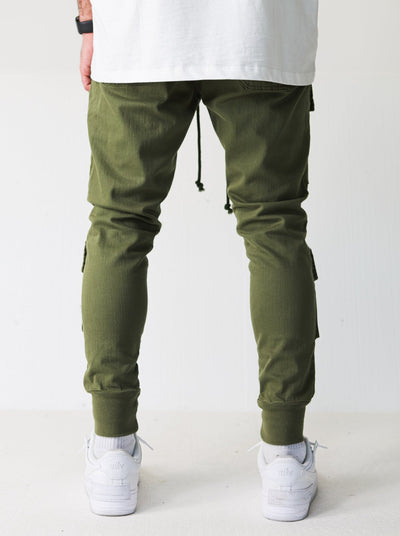 Premium Khaki Cargo Denim Pants