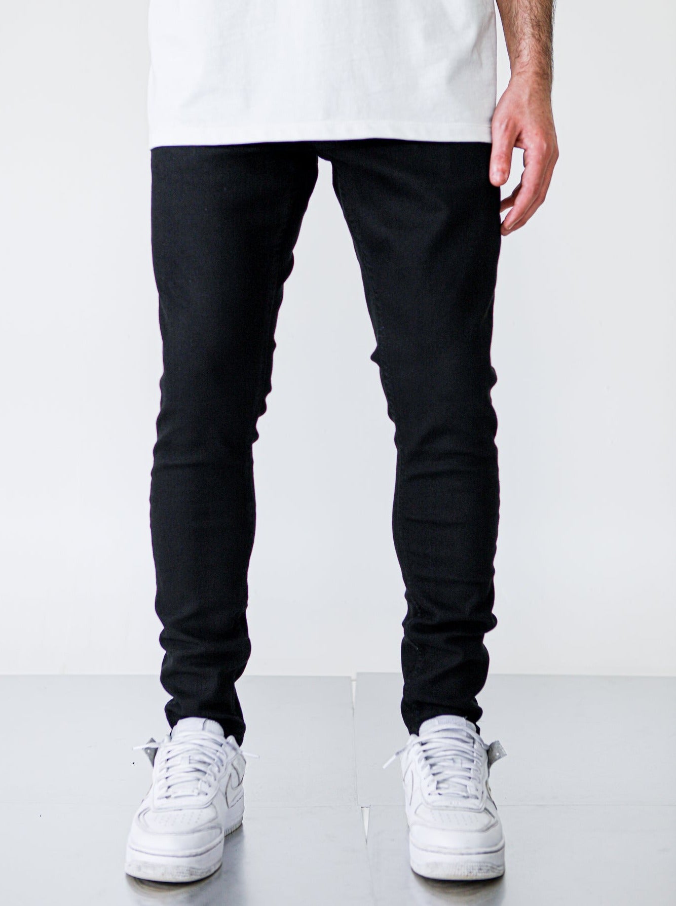 Premium 4x Stretch Solid Black Jeans