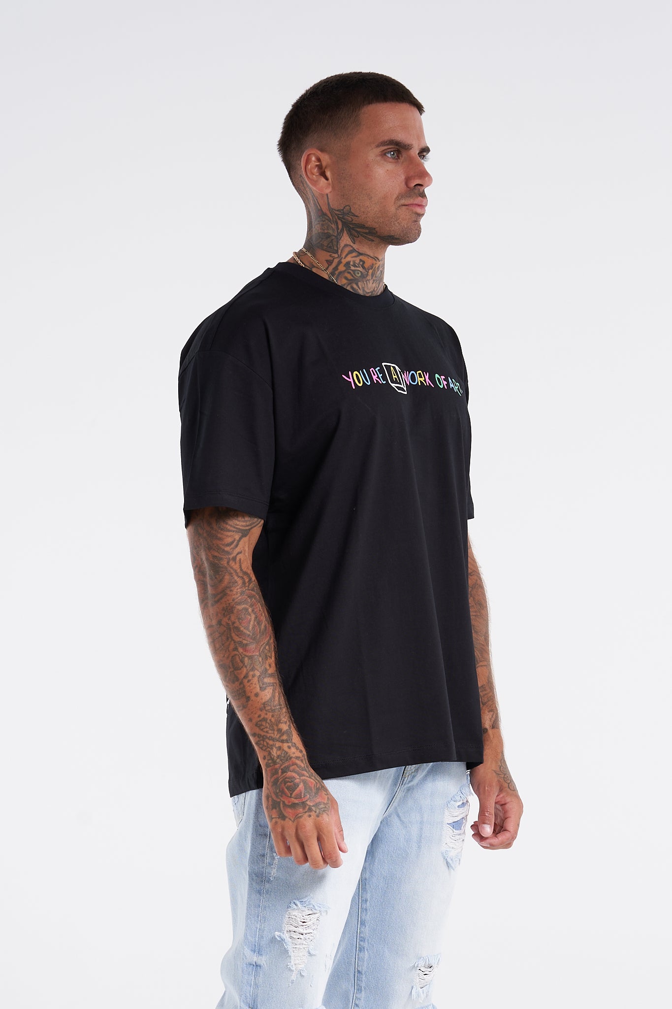 Wild Thoughts Relaxed Tee Black