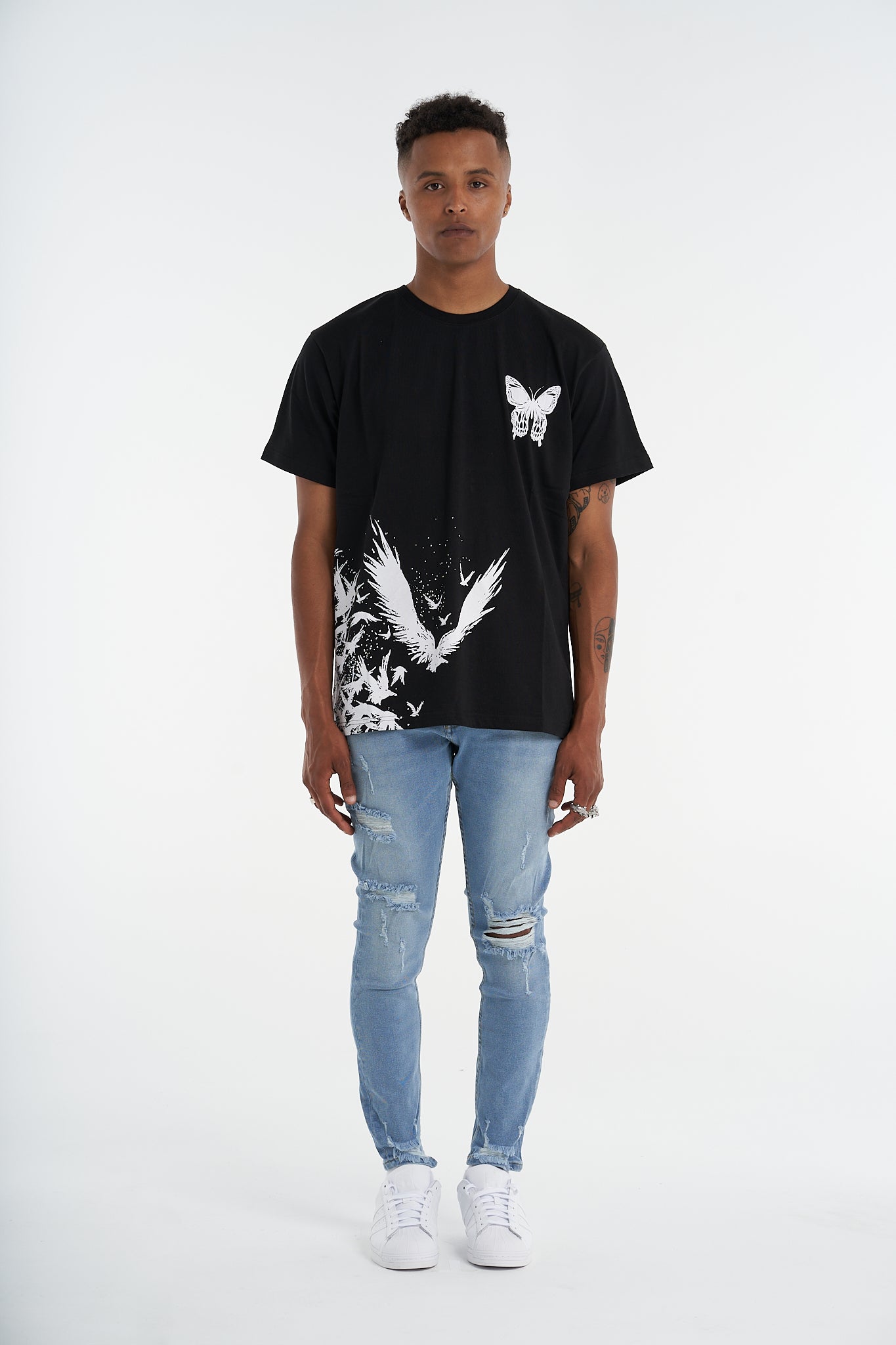 Butterfly Effect Relaxed Tee Black
